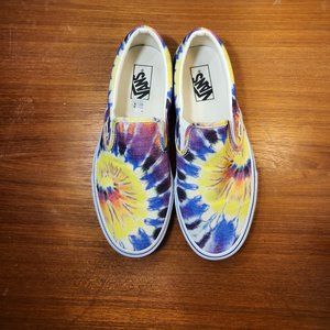 VANS Classic Slip-on Canvas Tie Dye Multi-Color Men (8.5)/ Women (10.0)